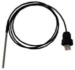 工业温度传感器 RTD Temp Sensor Cable Assembly, -100C - +100C, 50mm x 4.0mm SS Probe, 2000mm Cable Length