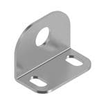 传感器硬件与配件 Bracket: Right-angle bracket for glass fiber optic with 5/16 in - 24 threaded tip; 18-ga. Stainless Steel; Used with Plastic fiber with M4 tip