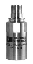 振动传感器 Top exit, 4-20 mA (+/-5% a. 40 mils) proportional to displacement, peak to peak, 1/4-28 mounting hole (stud included), MIL-C-5015 connector