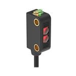 光电传感器 WORLD-BEAM DQ12 Series: Receiver; Range: 3 m; Input: 10-30 V dc; Output: LO (Light Operate) Bipolar: 1 NPN; 1 PNP; 2 m (6.5 ft) Cable; Black Housing