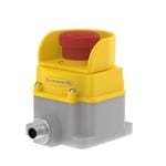 紧急停止开关/急停开关 SSA-EB1 30 mm Mount Emergency Stop Push Button; Red-Flash Illuminated Base; 40 mm Actuator; IP65; Contacts: 2 NC; 5-pin M12 Integral QD; Safety BUS Node Compatible CH1=pins1&2 CH2=pins4&5