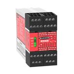 安全继电器 Safety Relay Module for E-Stop/Rope Pull/Interlock; Supply Voltage: 230 V ac or 12-24 V dc; Safety Input: 1 Dual/Single Channel; Safety Output: 4 NO, 6 A; Aux Output: 1 NC, 5 A and 2 Solid-State 0.1 A; Terminal Block: Removable; Width: 45 mm; Self-C