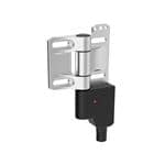 联锁开关 Hinge Safety Interlock Switch Stainless Steel; Inline QD; Switch Mounted Right Side w/ QD Down; 2 NC/1 NO;Micro M12 6-pin (Dual Key) QD; See SI-HGZ63FQDRL Die-cast Zinc as a lower cost alternate