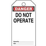 标签和工业警告标志 Plastic Tag, 'Danger Do Not Operate', 5