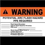 标签和工业警告标志 Vinyl Adhesive Sign, 5"x3.5"H, 'Warning
