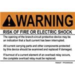 标签和工业警告标志 Adhesive Sign, Polyester, Short Circuit