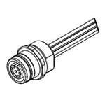 环形公制连接器 M12-RECEPT-8P-FEM-FR-M16-0.3M