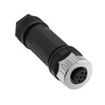 环形公制连接器 Connector, Field Wireable, M12, 5-pin Str Female, 22 AWG 4-6mm Cable, Slide Lock