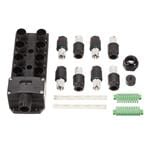 传感器接线盒 Sensor/actuator box connection method: QUICKON 0.14 mm ... 0.75 mm number of slots: 8 number of positions: 5 slot assignment: Double status display: No Universal; master cable connection: Pluggable screw connection 180 shielding: no