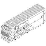I/O 连接器 QSFP DD CAGE 2X1 w/ HS fin pin h=13.5mm