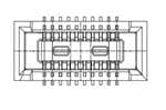 FFC & FPC连接器 BOARD TO FPC CONN, RCPT, 20POS