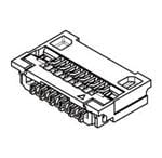 FFC & FPC连接器 250UM FPC E/O Hsg As Assy 17Ckt EmbsTpPkg