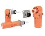 重负荷电源连接器 SURLOK PLUS, RIGHT ANGLE PLUG, 5.7MM, 16MM CRIMP, W/Backshell, NON-SEALED, BLACK, NO KEYWAY