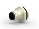 环形公制连接器 M12,REAR MOUNT,MALE A,2P,SOLDER WIRE