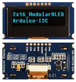 OLED显示器和配件 OLED 2 X 16 CHAR I2C Thru Hole