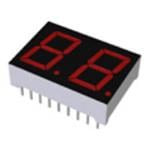 LED 显示器和配件 DISPLAYS SEG PANEL 2DIGIT 16LED RED CA