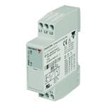 工业继电器 3-Phase Delta Monitoring Relay, Sequence and Phase Loss, Window Voltage Selection, 1 SPDT Relay Output, IP20, DIN-rail mounting, Measuring range 177 to 550Vac, 17.5x81x67.2mm housing