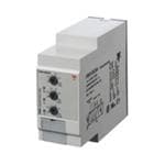 工业继电器 1-Phase True RMS Monitoring Relay, Over or Under Current, 1 SPDT Relay Output, IP20, PLUG-IN mounting, Measuring Range 0.1 to 5A AC/DC, Power Supply 115/230Vac, 36x80x94mm housing