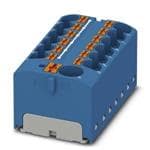 DIN导轨式接线端子 Distribution block bridged internally nom. voltage: 450 V nominal current: 32 A connection method: Push-in connection Push-in connection number of connections: 13 cross section: 0.2 mm - 6 mm AWG: 24 - 10 width: 46.3 mm height: 22.7
