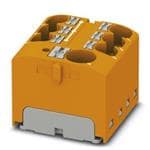DIN导轨式接线端子 Distribution block nom. voltage: 450 V nominal current: 32 A connection method: Push-in connection Push-in connection number of connections: 7 cross section: 0.2 mm - 6 mm AWG: 24 - 10 width: 27.9 mm height: 21.7 mm color: orange mo