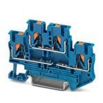 DIN导轨式接线端子 Component terminal block for installing components that can be individually selected connection method: Push-in connection cross section: 0.14 mm - 4 mm AWG: 26 - 12 width: 5.2 mm color: blue mounting type: NS 35/7 5 NS 35/15