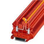 DIN导轨式接线端子 Knife disconnect terminal block  nom. voltage: 400 V  nominal current: 20 A  connection method: Screw connection  cross section: 0.14 mm - 4 mm  AWG: 26 - 12  length: 57.8 mm  width: 5.2 mm  color: yellow  mounting: NS 35/7 5  NS 35/15