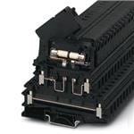 DIN导轨式接线端子 Fuse modular terminal block  fuse type: Glass / ceramics / ...  connection method: Screw connection  cross section: 0.2 mm- 4 mm  AWG: 24 - 12  nominal current: 32 A  nom. voltage: 400 V  width: 8.2 mm  fuse type: G / 5 x 20  mounting type: NS 