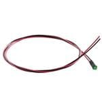 LED面板上的指示器 Standard Panel Mount Indicators, 2 Leaded, 3mm Super Green LED with Water Clear Lens, 16 in. Wire.