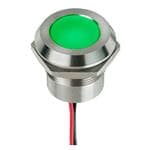 LED面板上的指示器 Supr Bright GRN LED 12VDC 22mm Stls Stl