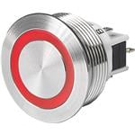 工业面板安装指示器/开关指示器 MSMII-16 Indicator Switch, RGB Area Illumination, Stainless Steel Housing, IP67, Supply Voltage 24 VDC, VDC, Solder Terminals