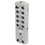 以太网模块 Slim-line IO-Link master module for machine mounting installation, EtherNet/IP, MODBUS TCP amd OPC UA support, 8 IO-Link ports, additional DI on every port, M12 L-coded power connector, integrated web server and IODD interpreter, IP67