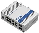 非托管以太网交换机 Power over Ethernet - PoE Industrial unmanaged switch. 8 x Ethernet PoE+ ports, 2 x SFP ports. With DIN Rail mount with US PSU