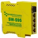非托管以太网交换机 Industrial 4 Port PoE+ Gigabit Ethernet Switch + SFP