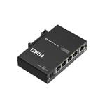 非托管以太网交换机 GIGABIT DIN RAIL SWITCH, Integrated DIN rail bracket and front-facing ports, 5 x Gigabit Ethernet ports with speeds of up to 1000 Mbps