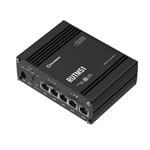 路由器 5G / LTE Cellular Router, 5G Sub-6 GHz SA, NSA 2.4, 3.4Gbps DL / 900, 550 Mbps UL / 4G (LTE), Cat 12, Dual SIM, WiFi 5 Ghz, , USB, 5 x Ethernet. Region: EMEA, APAC, LATAM. Power supply: UK.