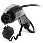 电动汽车充电电缆 CHARX connect AC charging cable with vehicle charging connector and open cable end with protective cap Housing color black-gray for charging electric vehicles (EV) with alternating current (AC) via type 1 vehicle charging inlets for installa