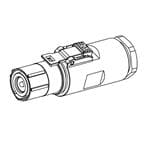 电动汽车连接器 10MM POWERLOK SINGLE WAY PLUG STRAIGHT FOR 50MM(2) U KEY WITHOUT HVIL