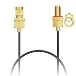 射频电缆组件 Cable assembly SMA Sealed Plug to SMA Rear Bulkhead Mount Sealed Jack with O-ring, Brass, IP68/69K, ALSR-100, L=5m, 6GHz
