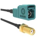 射频电缆组件 FAKRA Straight Jack to SMA Straight Jack RG-174 50 Ohm 36 inches Z Key Code (914 mm)