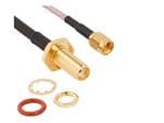 射频电缆组件 SMA Straight Plug to SMA Str Bulkhead Jack IP67 RG-316 500 mm (19.68 Inches)