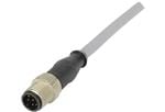 传感器电缆/致动器电缆 M12-A 8PIN MALE STRT SINGLE END 1.0M PVC