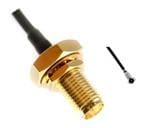 射频电缆组件 CAB.A02 IPEX III to SMA(F) BKST  0.81 96.4mm