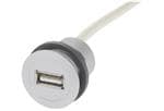 USB数据线/IEEE 1394数据线 har-port USB 2.0 A-A coupler with cable, 0.4m - silver version