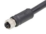 传感器电缆/致动器电缆 M12 Single-Ended Cordset 4 Poles  Female to Pigtail 16 AWG Black 2.0m  Lngth