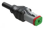 矩形电缆组件 4 Position Plug Single-Ended Molded Cable Assembly. Black TPE, Uses Connector AT06-4S, 10 Meter Length
