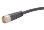 传感器电缆/致动器电缆 M23 Single Ended Overmolded Cable Assembly, 19pin, male straight, PUR black, 5.0m