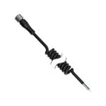 传感器电缆/致动器电缆 Cordset: A-Code M12 to Flying Leads Single Ended Coiled; 4-pin Straight Female; 1.7 m Extended, 0.8 m retracted, with 0.2 m Tangent; Black PUR Jacket, Nickel-Plated Brass Coupling Nut