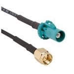 射频电缆组件 FAKRA Straight Plug to SMA Straight Plug RG-58 50 Ohm 18 inches Z Key Code (457 mm)