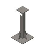 协作机器人配件 42" TALL BLANK PEDESTAL