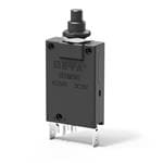 断路器 Single pole thermal circuit breakers with push-to-reset, tease-free, trip-free, snap action mechanism (R type TO CBE to EN 60934). Featuring auxiliary contacts (1 x N/C; 1 x N/O) as standard. Options include an additional unprotected